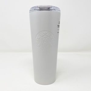 STARBUCKS WEDDING Pearl White Shimmer Stainless Steel Cold Brew‎ Tumbler